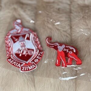 Red and White Delta Accessory Patches